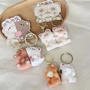 cute couple keychain random designs pack of 2